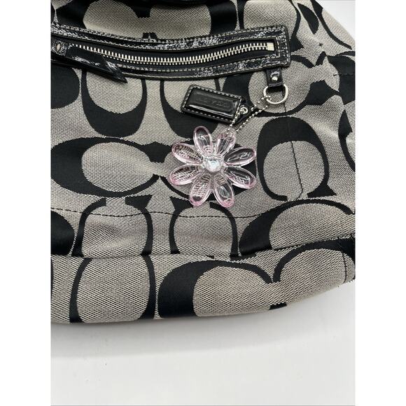 Coach Daisy Poppy Black and Gray Backpack Signature Monogram Read Description - Picture 5 of 13